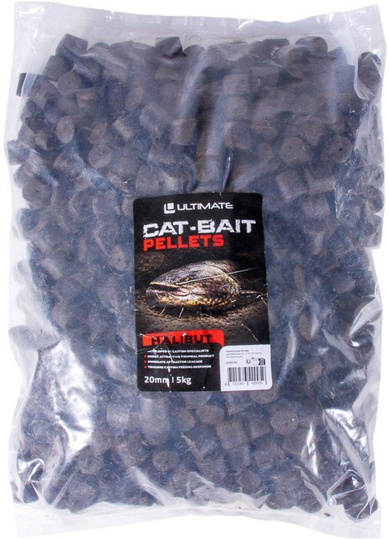 Ultimate CAT-BAIT Halibut Meerval Pellets 20mm (5kg) (Voorgeboord) - Vispellets