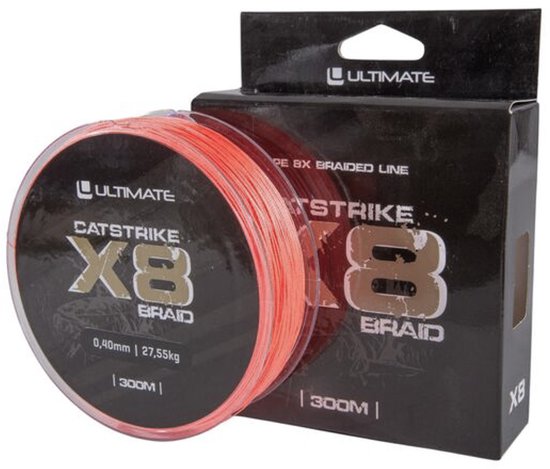 Ultimate Catstrike X8 Braid Meerval Lijn 0.50mm/38.83kg (300m) - Gevlochten Lijn van Merkloos