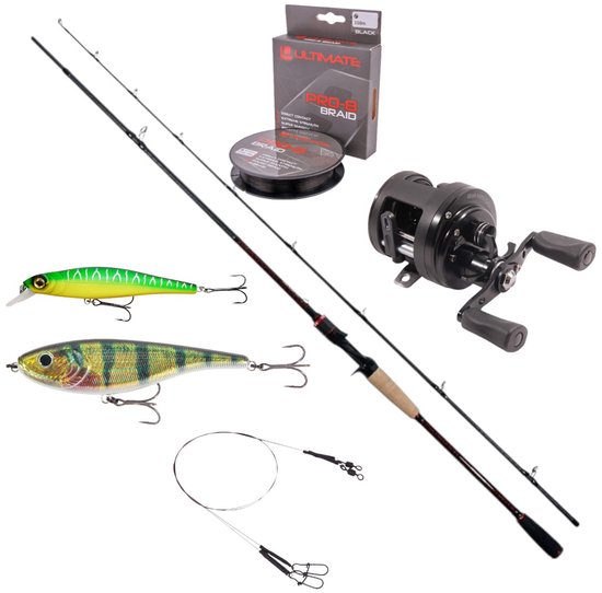 Ultimate Chikara Cast & Jerk Set 2,20m (50-150g) - Roofvis set van Merkloos