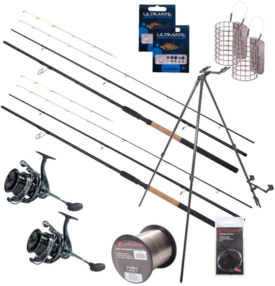 Ultimate Complete River Feeder Set 3.60m 150g - Witvis Set van Ultimate
