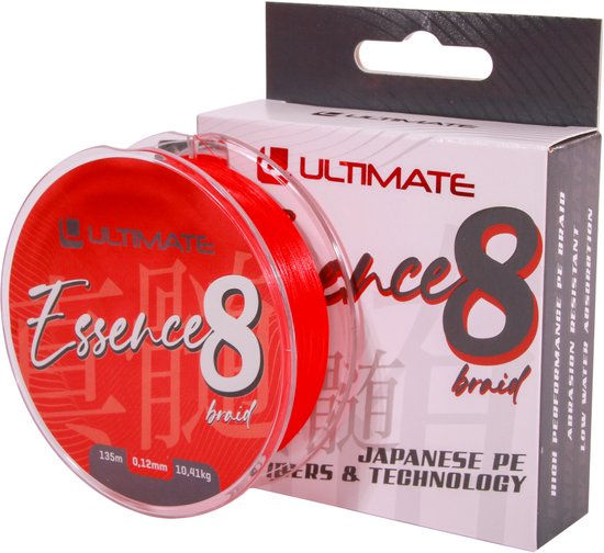 Ultimate Essence 8-Braid 135m 0,10mm 8,48kg - Gevlochten Lijn van Merkloos