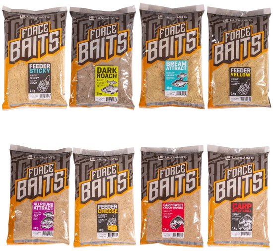 Ultimate Force Baits Groundbait Try-Out Pack (Totaal 8kg) - Lokvoer van Merkloos