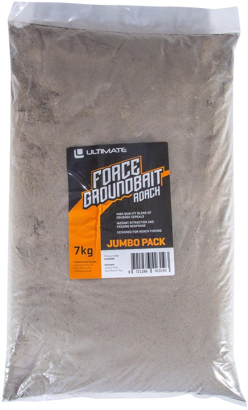 Ultimate Force Baits Lokvoer Dark Roach (7kg) - Lokvoer van Merkloos