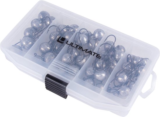 Ultimate Lead Jighead Box Heavy (14-28g) (45pcs) - Loodkop van Ultimate