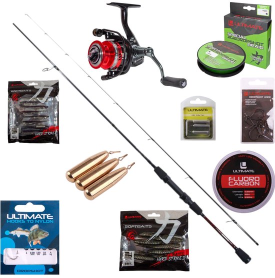 Ultimate Light Jig & Dropshot Set 1,90m - Roofvis set van Merkloos