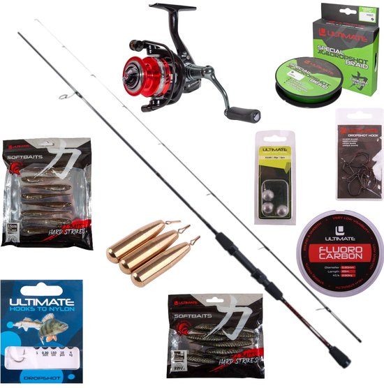 Ultimate Light Jig & Dropshot Set 2,10m - Roofvis Set van Merkloos