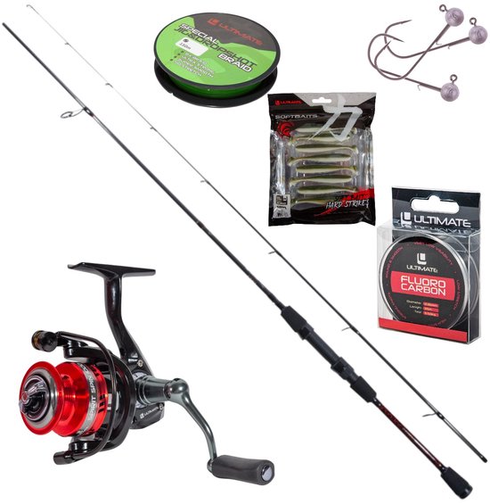 Ultimate Light Jig Shad Set 1.90m (3-12g) - Roofvis Set van Ultimate