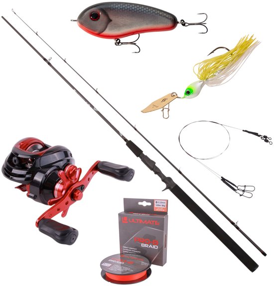 Ultimate Pike Caster Baitcaster Set 20-60g - Roofvis Set van Merkloos