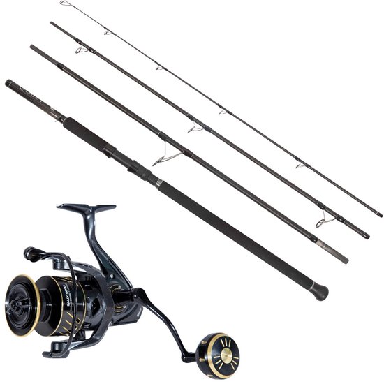 Ultimate Quest Travel Spin Heavy Reishengel Set 2.40m (30–100g) - Roofvis set van Merkloos