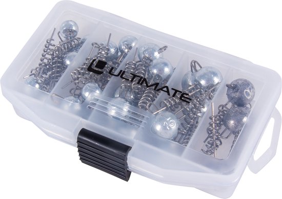 Ultimate Screw Zinc Jighead Box Loodvrij (5-20g) (33pcs) - Loodkop van Spro