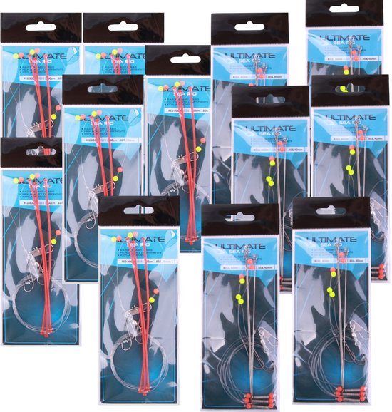 Ultimate Sea Rig Pack Zeevis Onderlijnen (12 stuks) | Zeevis onderlijn van Yokozuna.