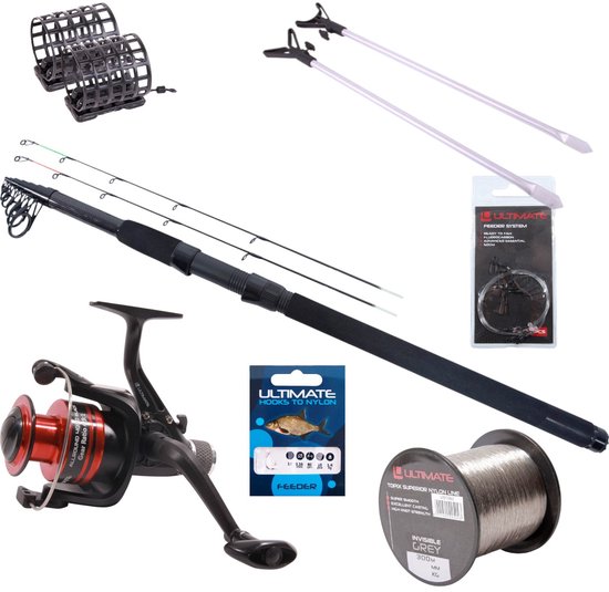 Ultimate Tele Feeder Hengelset 3.30m (-100g) - Witvis Set van Merkloos