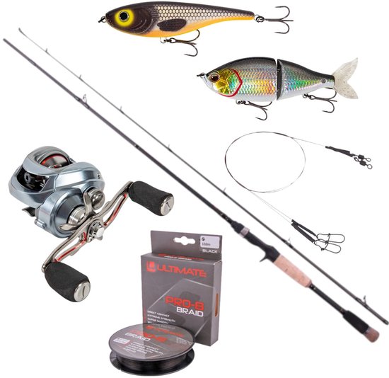 Ultimate Vital Baitcasting Hengelset - Roofvis Set van Merkloos