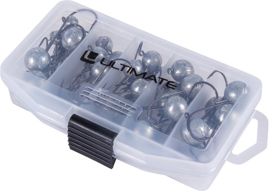 Ultimate Zinc Jighead Box Loodvrij (3.5-14g) (45pcs) - Loodkop van Ultimate