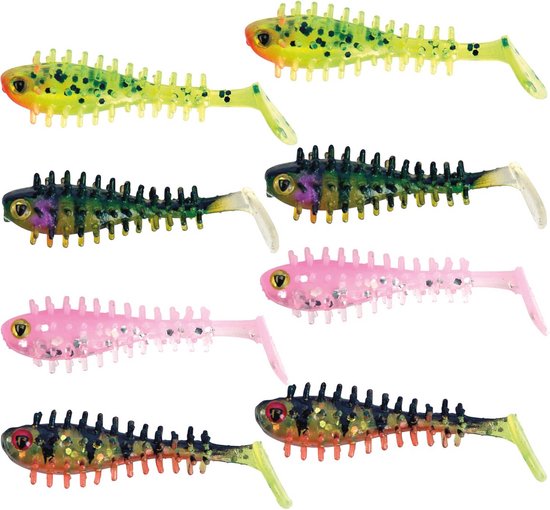Ultra UV Micro Spikey Fry 4cm - Rubberen Vissen voor Vijvers van Merkloos