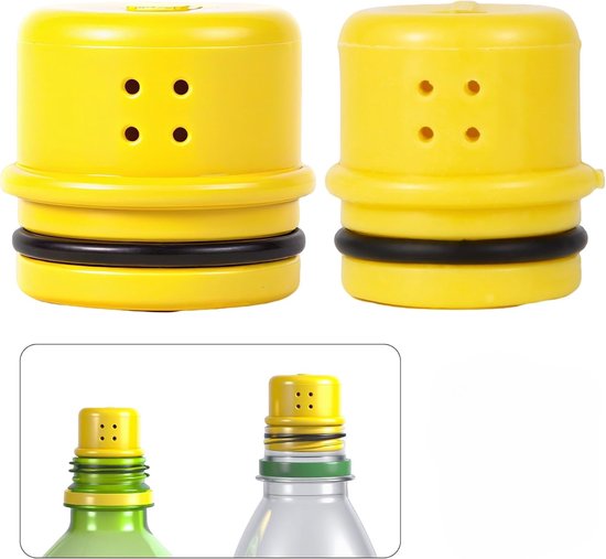 Ultralichte draagbare wasmachine - Een compacte wasmachine geschikt - voor reizen kamperen en wandelen - 360° sproeikoppen - universele flesadapter - 2 stuks van Merkloos