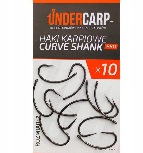 UnderCarp Curve Shank PRO Karperhaken - Maat 2 (10 stuks) van Undercarp