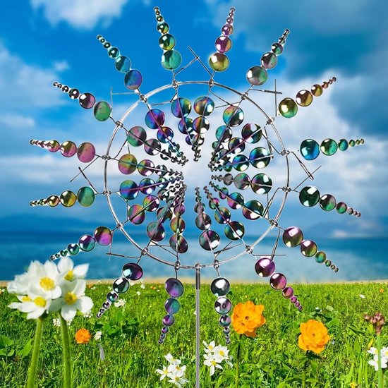 Unieke metalen windmolen voor tuin en terras, decoratieve tuinaccessoire en sfeermaker