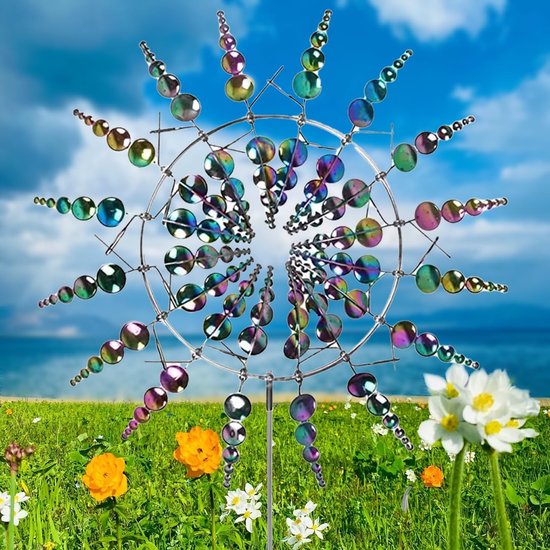 Unieke metalen windmolen voor tuin en terras, decoratieve tuinaccessoire voor buitengebruik