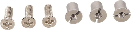 Universele 10.5 X 1/4 NAB Hub Tape Reel Schroeven Set, 3-delige Set voor RMGI Reels, Inclusief Schroeven en Mofjes voor Reel-to-Reel Bandrecorders