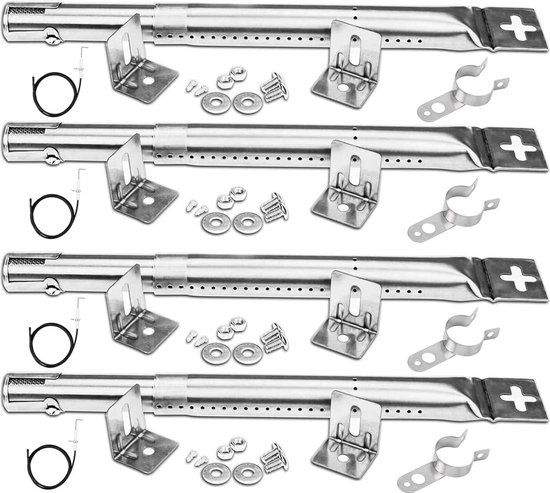 Universele Brander voor Barbecues - Roestvrijstalen Heat Shield Vervangende Onderdelen 4 stuks Barbecue van Universele