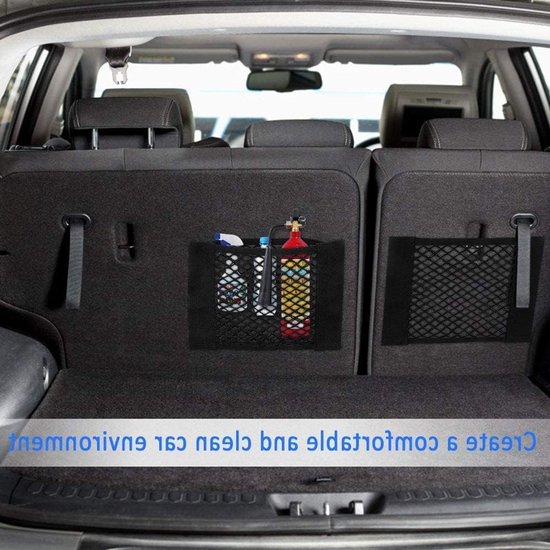 Universele Elastische Bagagenet voor Auto en SUV - 4 Stuks - 30 x 25 cm - Bescherming voor Bagage, Kofferbak en Organisatie