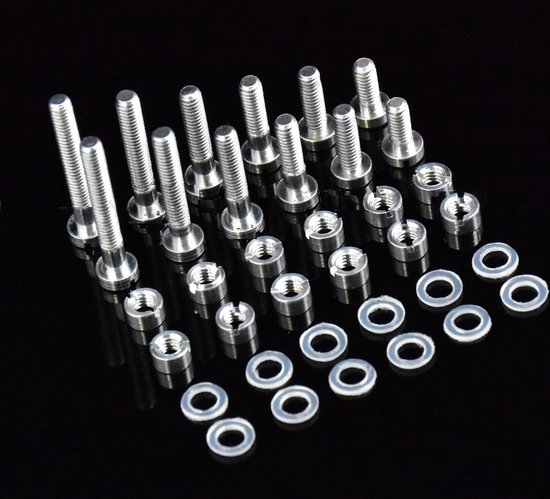 Universele platenspeler headshell montageschroeven. Set van 6 maten, aluminium, M2,5 van Universele