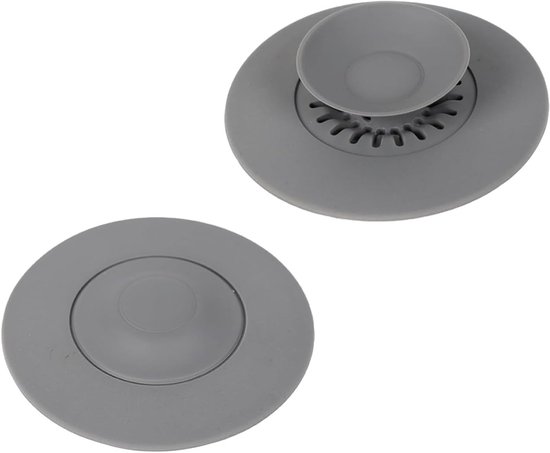 Universele Siliconen Afvoerstopper met Zeeffunctie - Flexibele Badstopper voor Keukens en Badkamers, Diameter 11 cm, Geschikt voor Wasbakken en Badkuipen