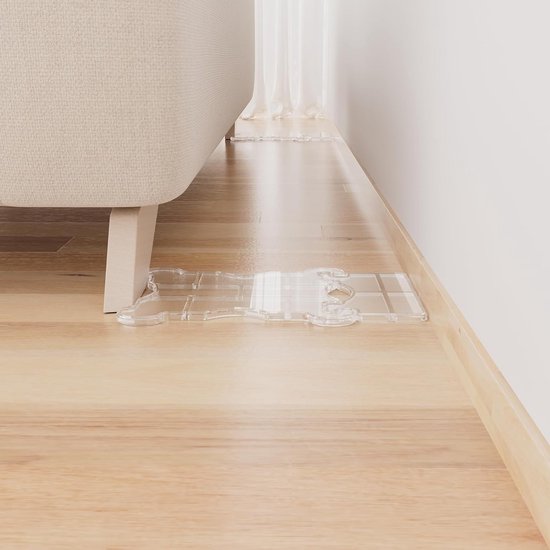 Universele Sofa Stoppers voor het Voorkomen van Glijden, 10.5 x 22.5 cm, 2 Stuks Verstelbare Transparante Sofa Bed Stoppers, Bescherming voor Muren en Ruimte Optimalisatie van Merkloos