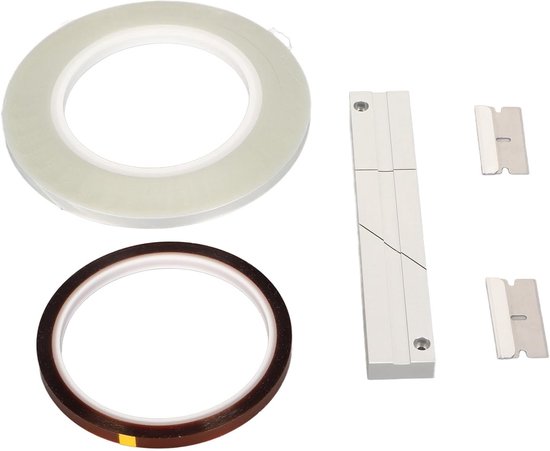 Universele Splicing Block Kit voor Open Reel Tape Media met Splicing Tape, Leiding Tape en Snijders voor Audioreparatie en Geluidsbewerking