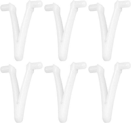 V Clip 6 STKS Hars Roestbestendig voor Zwembad Leaf Rake Skimmer Vacuüm Hoofd Bevestiging, Zwembad Reiniging Puin Verwijderen, Skimmer Net Aansluiting