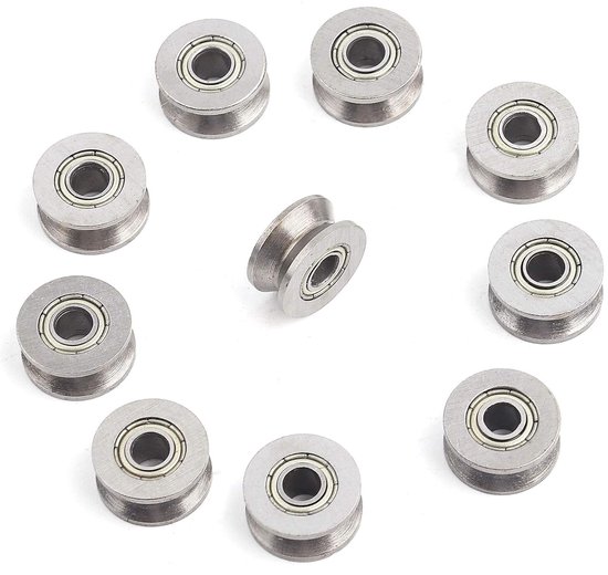 V-Groove geleidingsschijven - 10 stuks V624ZZ dubbelzijdig afgedichte kogellagers - hoogwaardig koolstofstaal - ShopVlot