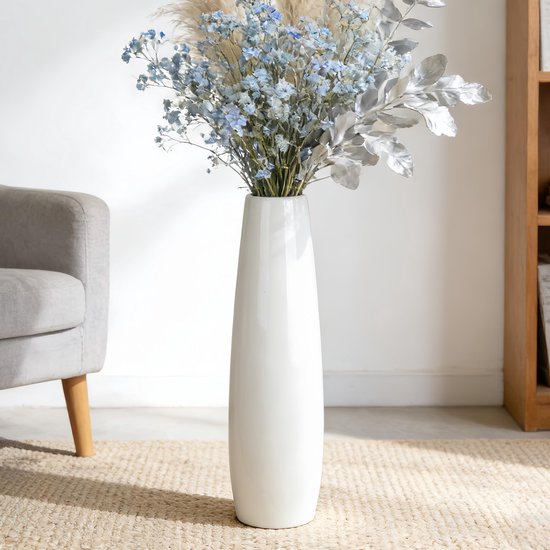 Vaas, grote vloervaas, decoratieve bloemenvazen voor woonkamers, kantoor, slaapkamer, modern huis