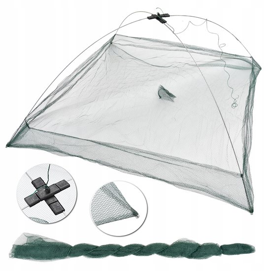 Vangnet met kraag voor levend aas 90x90 cm van Kolibri