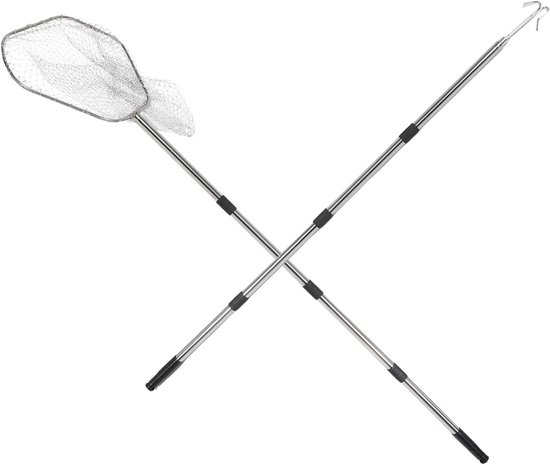 Vangnet Set - Pluimvee Net - Dieren Vangen - Roestvrij Staal - 151 cm - Zilver