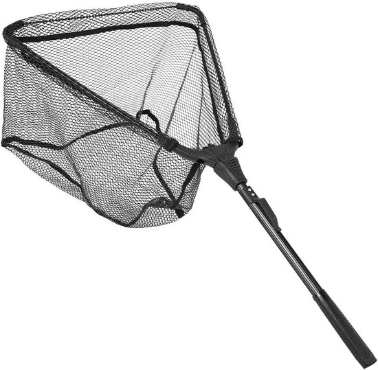 Vangnet Visgerei - Schepnet Opvouwbaar - Vis Vangen - Lichtgewicht Aluminium - 40 cm - Zwart