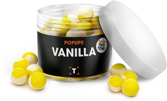 Vanilla Pop-ups Wit/Geel - Pop up Boilies - Pop Ups Karper - Pop Ups Vissen| Boilie Popups| Karper Aas - Karper Vissen - Karper Voer - Karpervissen