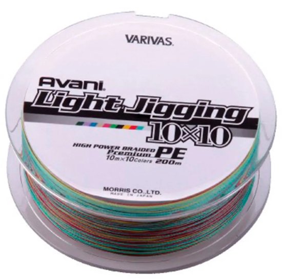 Varivas Avani Light Jigging Pe 10x10 Gevlochten Vislijn 200 M Veelkleurig 0.250 mm