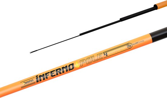 Vaste hengel - Delphin - Inferno Pole - Telescoophengel - 5 meter van Merkloos