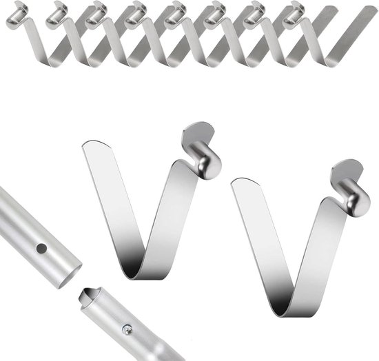 Veerclips met één knop - Set van 10 stuks. van Merkloos
