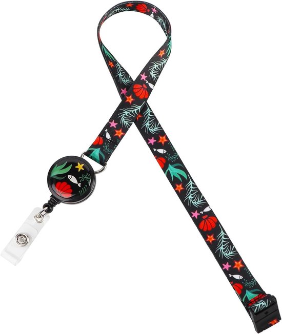 Veilige Breakaway Lanyard met Retractable Badge Reel, ID Kaarthouder en Sleutelhouder, Creatief Ontwerp voor Toegang en Identificatie