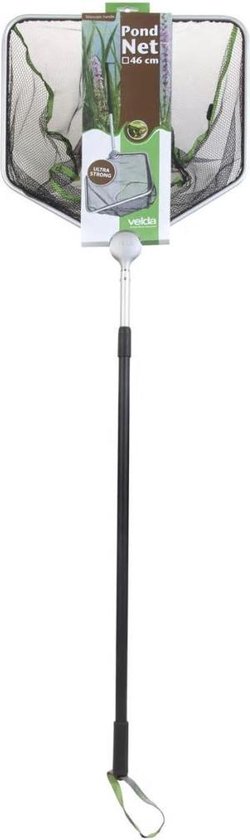 Velda Schepnet Met Telescopische Steel Vierkant 46 Cm Zwart van VELDA.