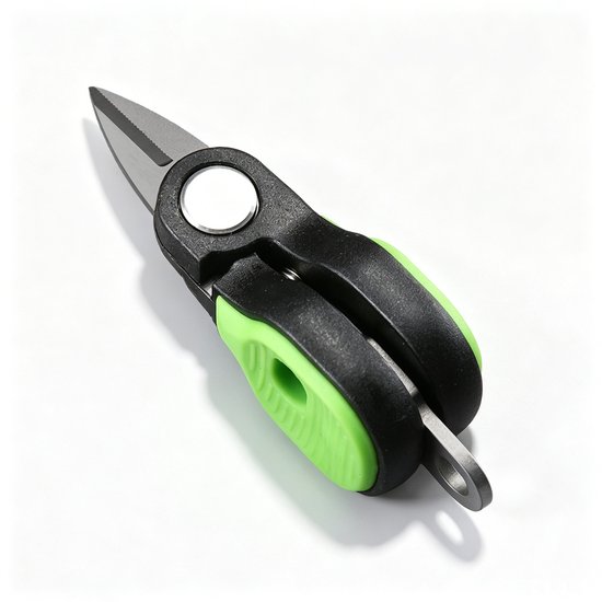 Verbeterde mini-visschaar met een soepel vergrendelingsmechanisme; geschikt voor gevlochten lijnen en fluorocarbon; compact ontwerp van roestbestendig roestvrij staal.