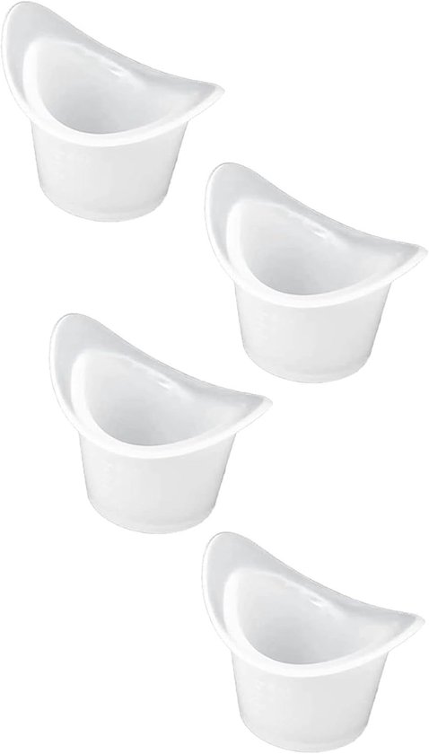 Verfrissende Oogspoelbekers, Set van 4, Siliconen Oogspoelbekers voor Vermoeide Ogen, Ideaal voor Reizen en Thuisgebruik, 10ml