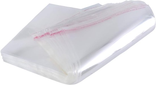 Verpakking van 100 stuks transparante, zelfsluitende plastic cellofaan zakjes van 30x40 cm, geschikt voor het verpakken van kleding, T-shirts, broeken, flyers, feest- en huwelijksgeschenken, enz
