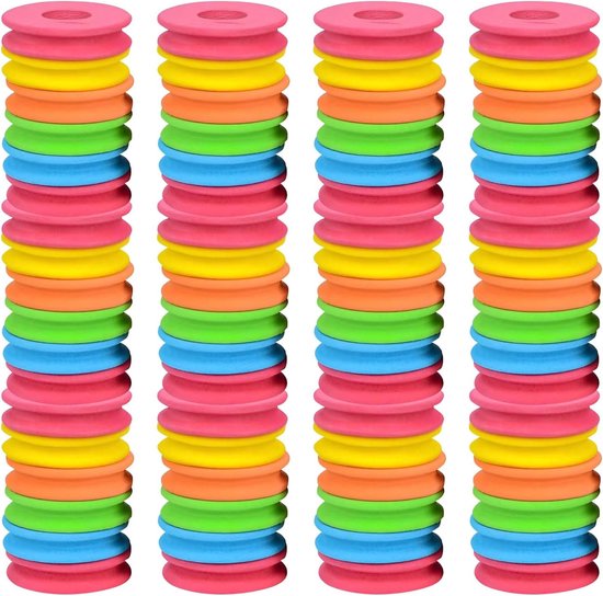 Verpakking van 100 Visserslijn Spoelen van Schuim, Geschikt voor Boten, Meren en Rivieren, Diameter 4.5 cm