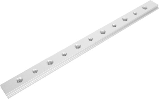 verstekbaanmal aluminiumlegering duurzame houtbewerking schuifstrip 300 mm gat graveermachine tafelzaag (Zilver)