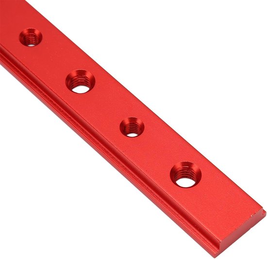 Verstekrail houtbewerking 450 mm aluminium verstek T-rail zwaar uitgevoerd stevig geanodiseerd voor doe-het-zelf houtbewerkingsprojecten en werkbankmodificatie (Rood)