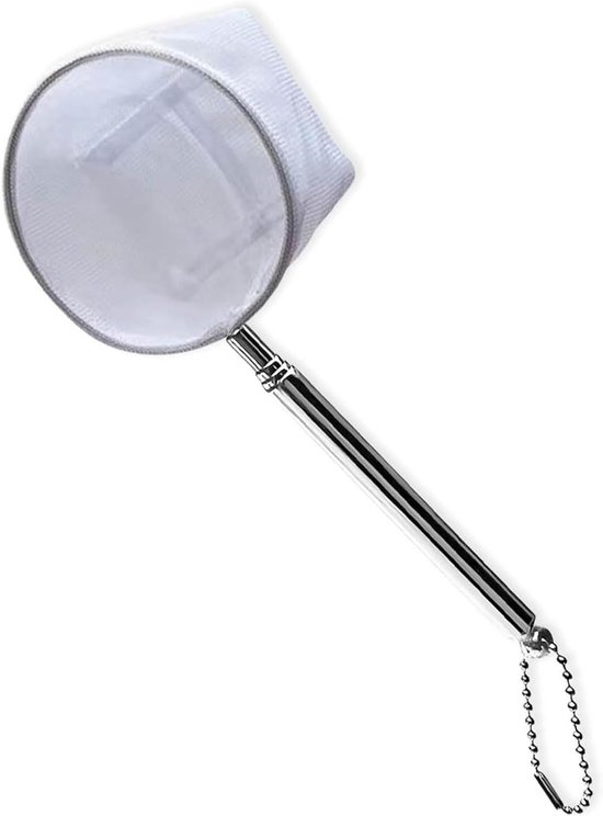 Verstelbaar Visnet voor Aquarium - Inklapbaar RVS schepnet voor Kleine Vissen en Garnalen van Merkloos