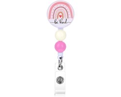 Verstelbare Badge Reel met Krokodillenclip, Schattige Regenboog ID Houder, Stevige ID Kaart Houder voor Verpleegkundigen, Leraren en Studenten